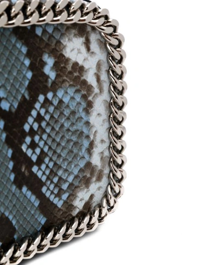 Shop Casadei Snakeskin-print Curb-chain Bag In Blue
