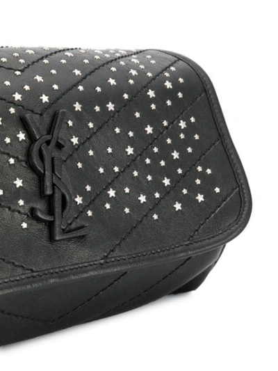 Shop Saint Laurent Niki Star Studded Shoulder Bag In Black
