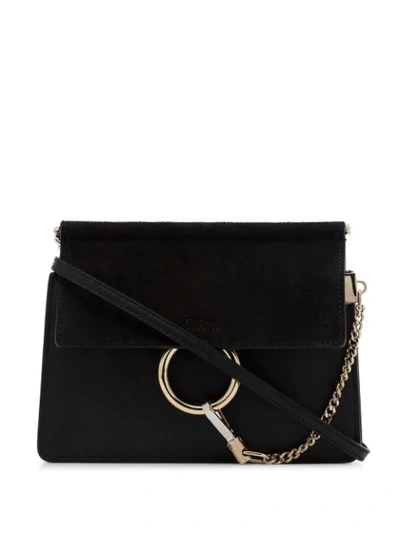 Shop Chloé Mini Faye Chain Bag In Black