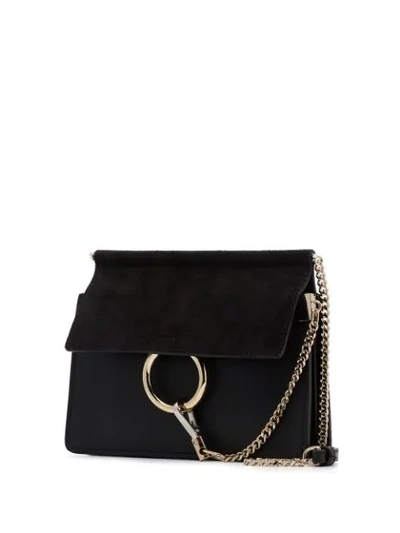 Shop Chloé Mini Faye Chain Bag In Black