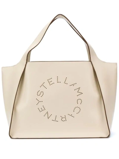Shop Stella Mccartney Stella Logo Tote Bag In White