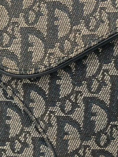 Pre-owned Dior  Trotter Pattern Saddle Shoulder Bag In Multicolour