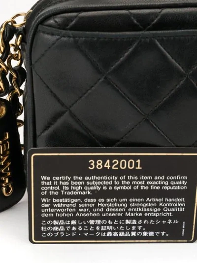 Shop Chanel 1995's Turn-lock Charm Chain Bag In Black