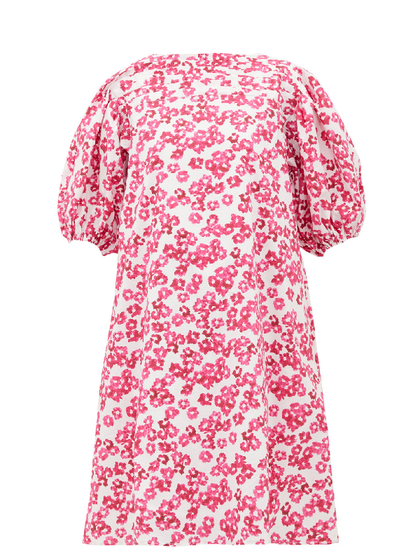 pink print dress