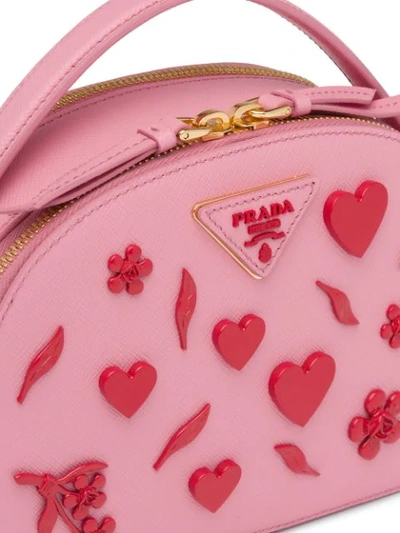 Shop Prada Odette Shoulder Bag In F0my4 Petal Pink+fiery Red