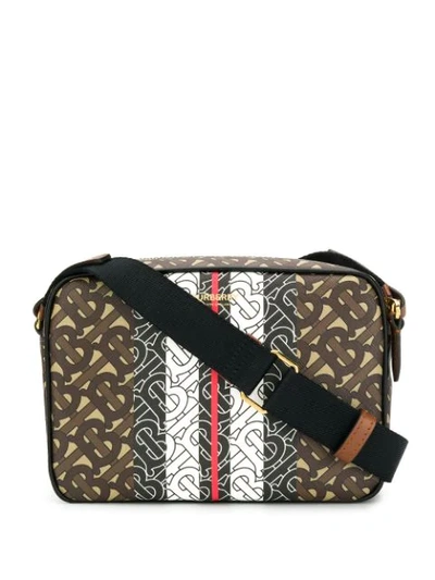 MONOGRAM STRIPE SHOULDER BAG