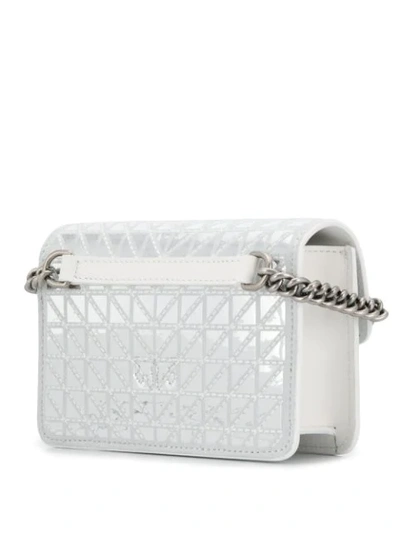 Shop Pinko Metallic Quilted Belt Bag In I09