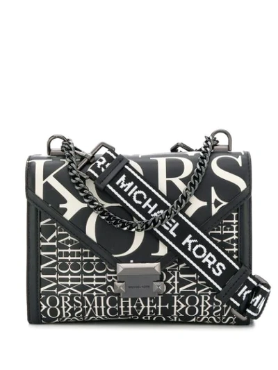 Michael kors shop whitney newsprint bag