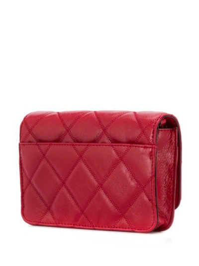 Shop Dkny Sofia Quilted Crossbody Bag In Red