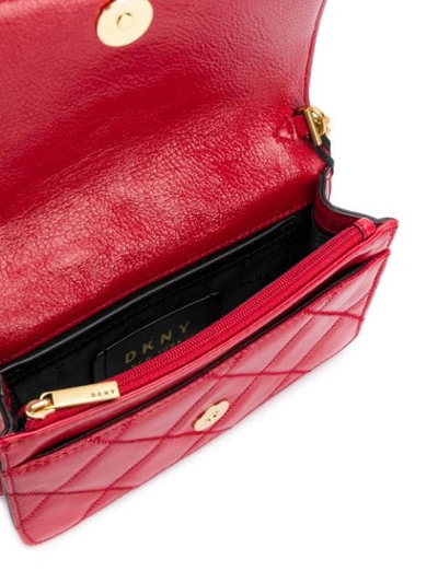 Shop Dkny Sofia Quilted Crossbody Bag In Red