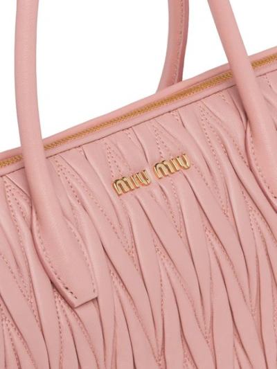 Shop Miu Miu 'avenue' Reisetasche In Pink