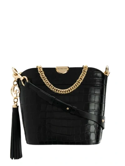 Shop Michael Michael Kors Bea Bucket Bag In Black