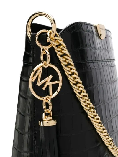Shop Michael Michael Kors Bea Bucket Bag In Black