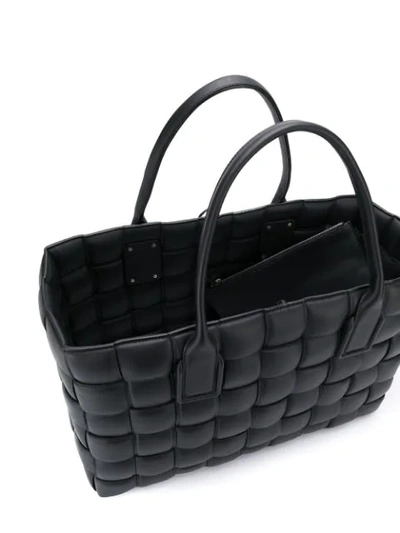 Shop Bottega Veneta Large Padded Intrecciato Tote Bag In Black