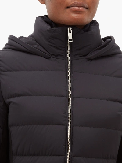 Burberry Newbridge Faux Fur-trimmed Quilted-down Coat In Black | ModeSens