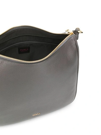 Shop Furla Cometa Large Shoulder Bag In Grey