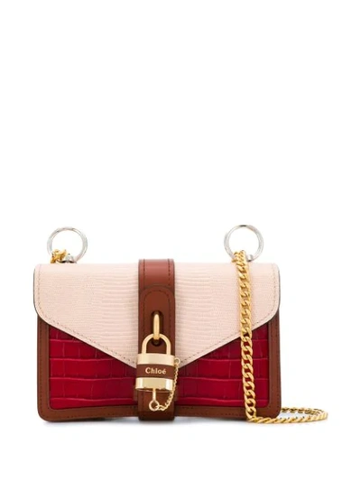 Shop Chloé Aby Chain Shoulder Bag In Pink
