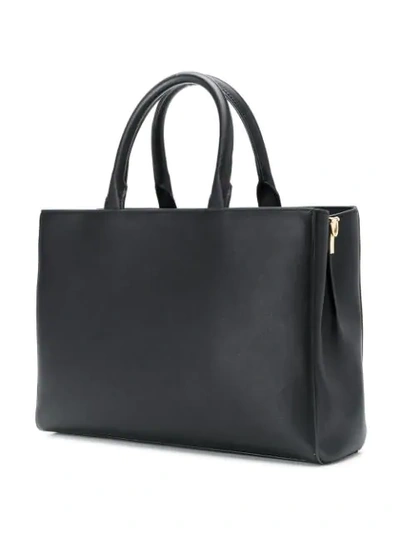 Shop Love Moschino Stud Embellished Tote Bag In Black