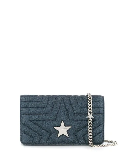 Shop Stella Mccartney Quilted Star Cross-body Bag In Blue