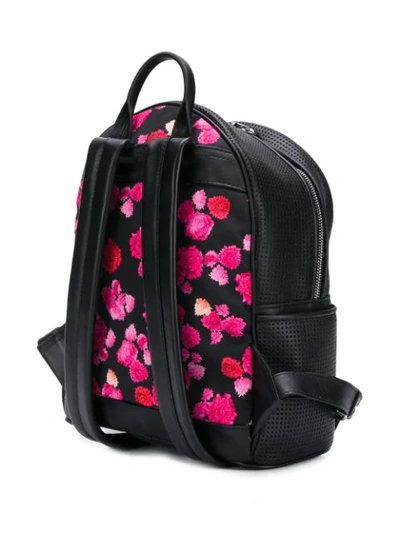 Shop Kenzo Floral Print Backpack In Black