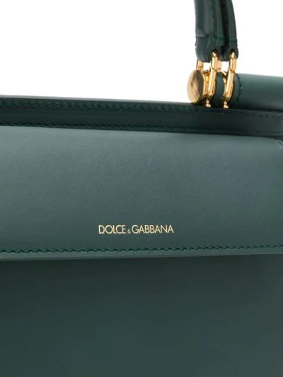 Shop Dolce & Gabbana Small Sicily Tote In Green