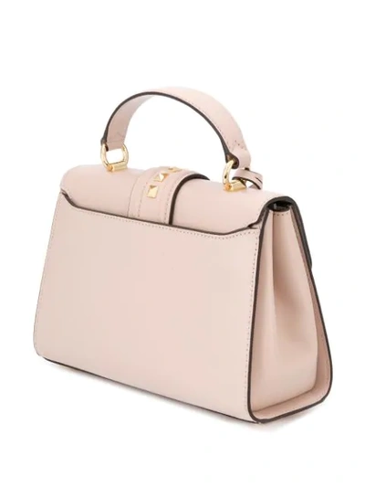 Shop Michael Michael Kors Bleecker Small Studded Crossgrain Bag In 187 Soft Pink