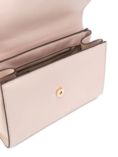 Shop Michael Michael Kors Bleecker Small Studded Crossgrain Bag In 187 Soft Pink