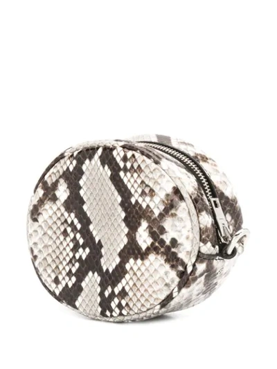 Shop Alexander Wang Snakeskin Printed Clutch Bag In Grey