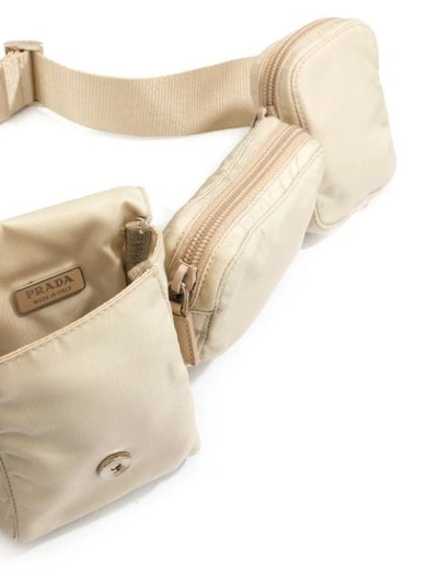 Pre-owned Prada Logo Belt Bag In Neutrals