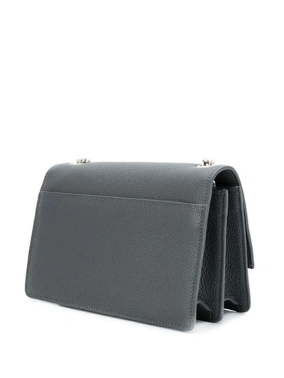 Shop Saint Laurent Monogram Shoulder Bag In Grey
