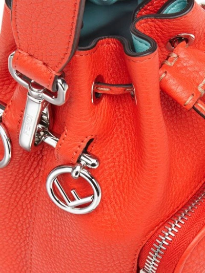 Shop Fendi Mini Mon Tresor Bucket Bag In Red