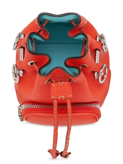 Shop Fendi Mini Mon Tresor Bucket Bag In Red
