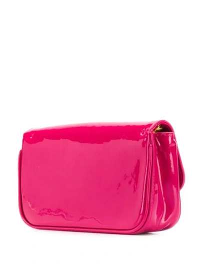 Shop Versace Safety Pin Evening Bag In Pink