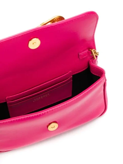 Shop Versace Safety Pin Evening Bag In Pink