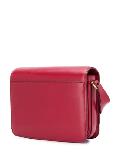 Shop Saint Laurent Besace Cross-body Bag In Red