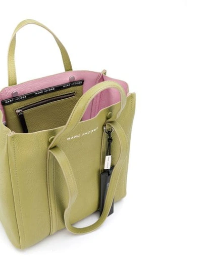 Shop Marc Jacobs Pebbled Leather Tote Bag In Green