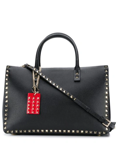 Shop Valentino B0f09nwy 0no Nero Leather/fur/exotic Skins->leather In Black