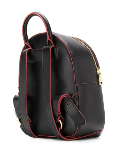 Shop Love Moschino 'love' Rucksack Mit Logo In Black