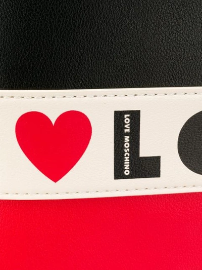 Shop Love Moschino 'love' Rucksack Mit Logo In Black