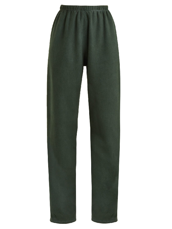 dark green track pants