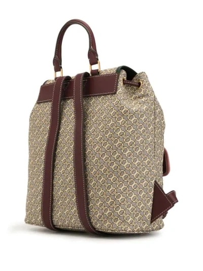 Shop Tory Burch Perry Jacquard Flap Backpack In Neutrals