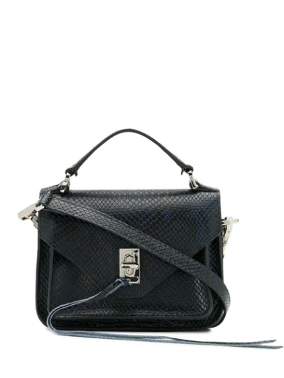 Shop Rebecca Minkoff Mini Darren Messenger Bag In Lake Blue