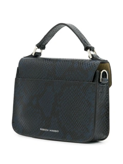 Shop Rebecca Minkoff Mini Darren Messenger Bag In Lake Blue