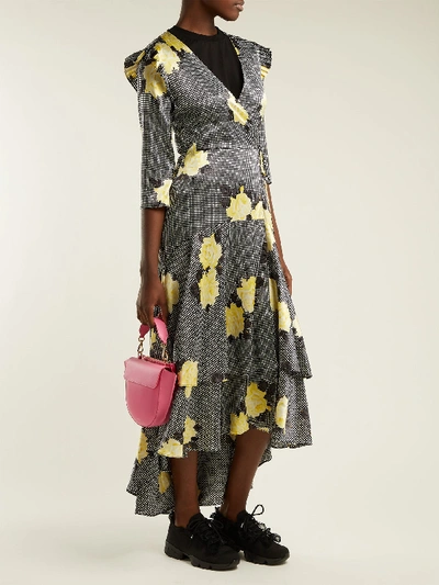 Ganni calla top silk wrap dress
