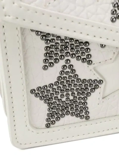 Shop Pinko Star Embellished Crossbody Bag In White