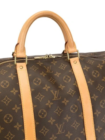 Pre-owned Louis Vuitton 2000 Keepall 60 Bandouliere Travel Bag In Brown