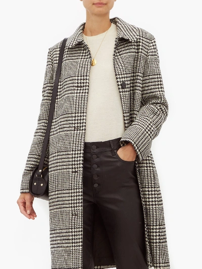 A.p.c. Peel Single-breasted Houndstooth-wool Coat In Faux Noir | ModeSens