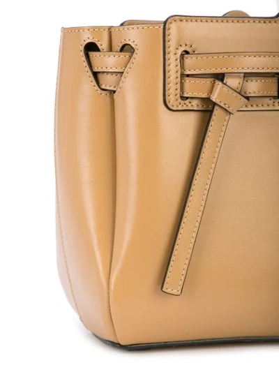 Shop Loewe Mini Lazo Bag In Neutrals