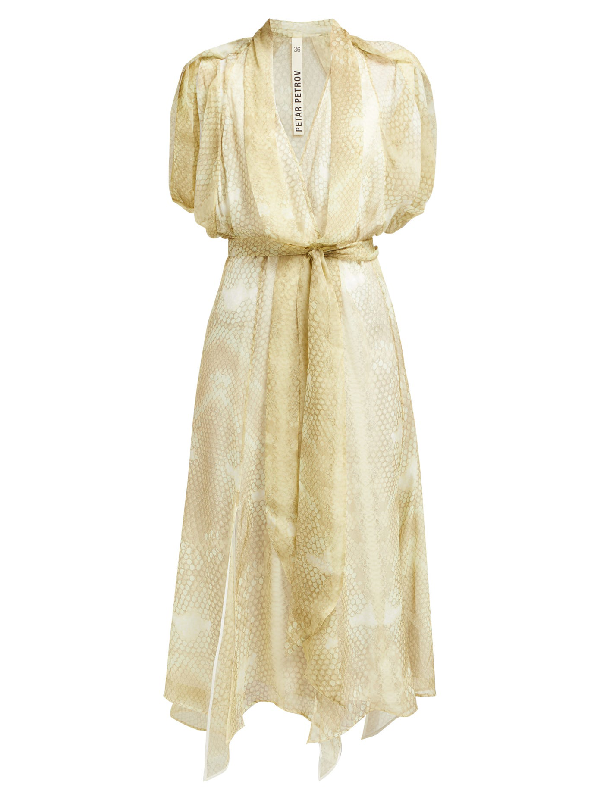 light green silk dress