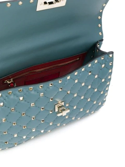Shop Valentino Rockstud Spike.it Shoulder Bag In Blue